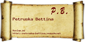 Petruska Bettina névjegykártya